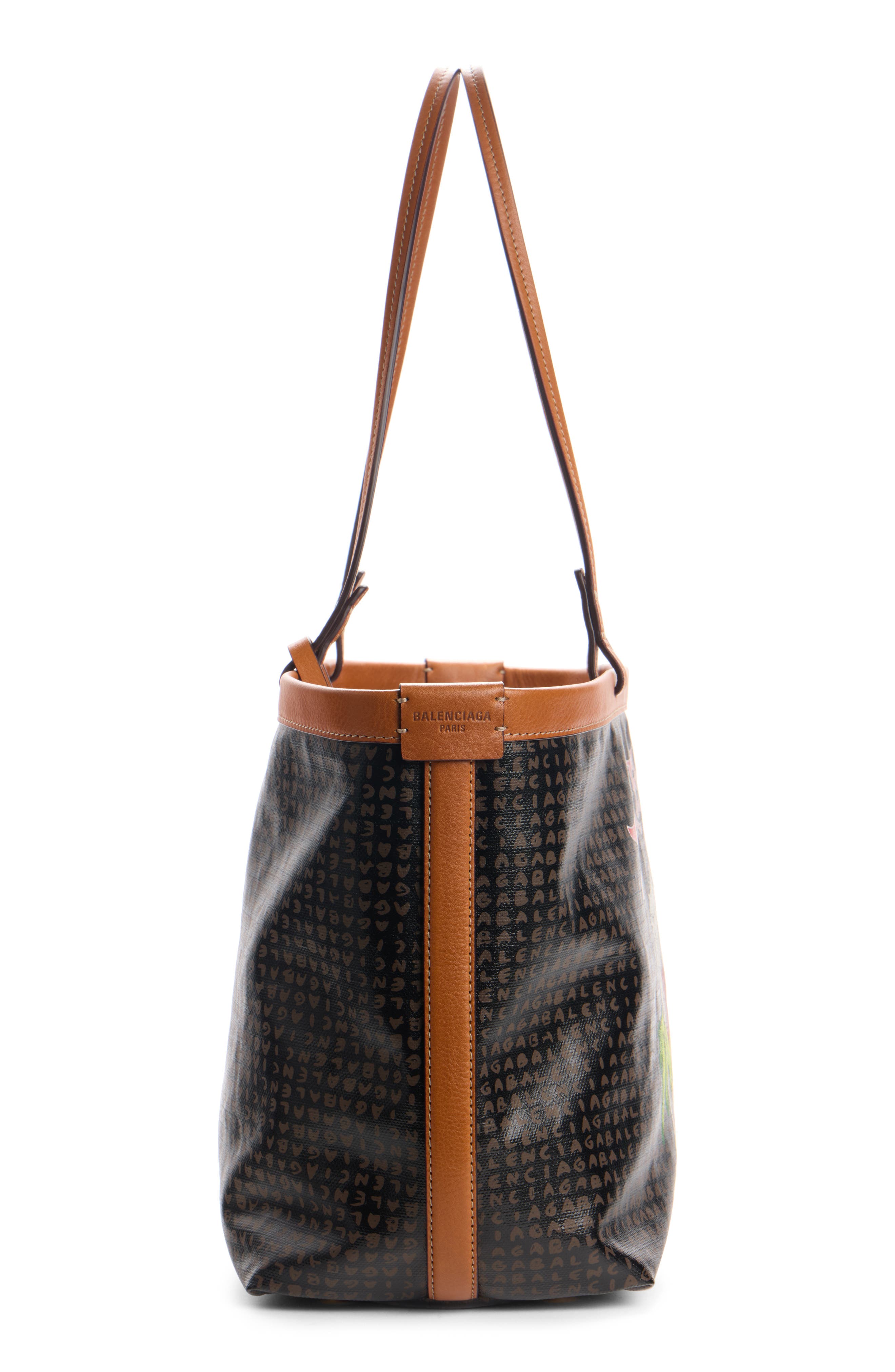 Snob Coated Canvas Tote, Alternate, color, 6965 BLACK/ RED