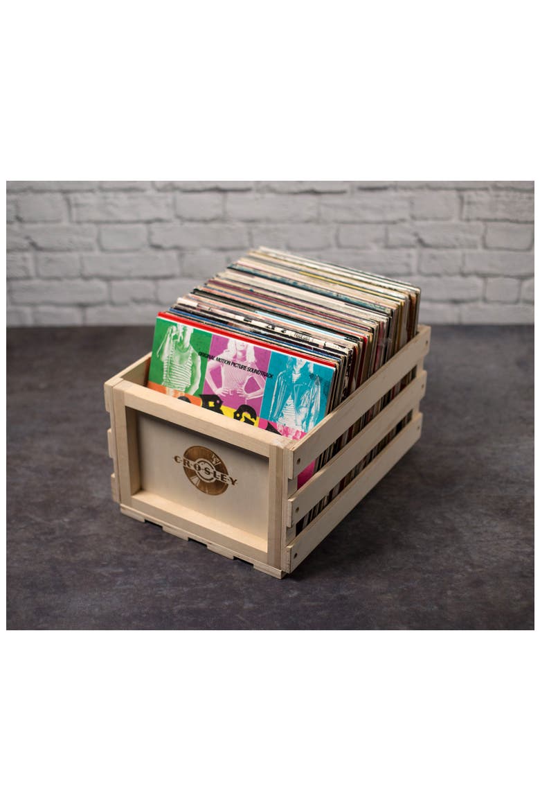 Record Storage Crate, Alternate, color, NATURAL