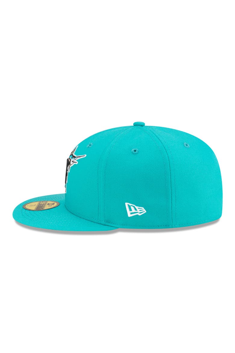 x Diet Starts Monday 59FIFTY Florida Marlins Fitted Baseball Cap, Alternate, color, BLUE/ GREEN