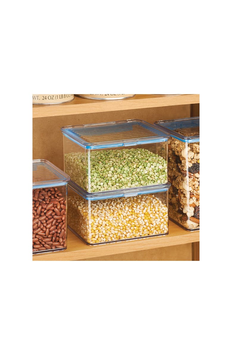 iDesign Small Food Storage Box with Airtight Seal - Set of 4 - Clear, Alternate, color, Clear