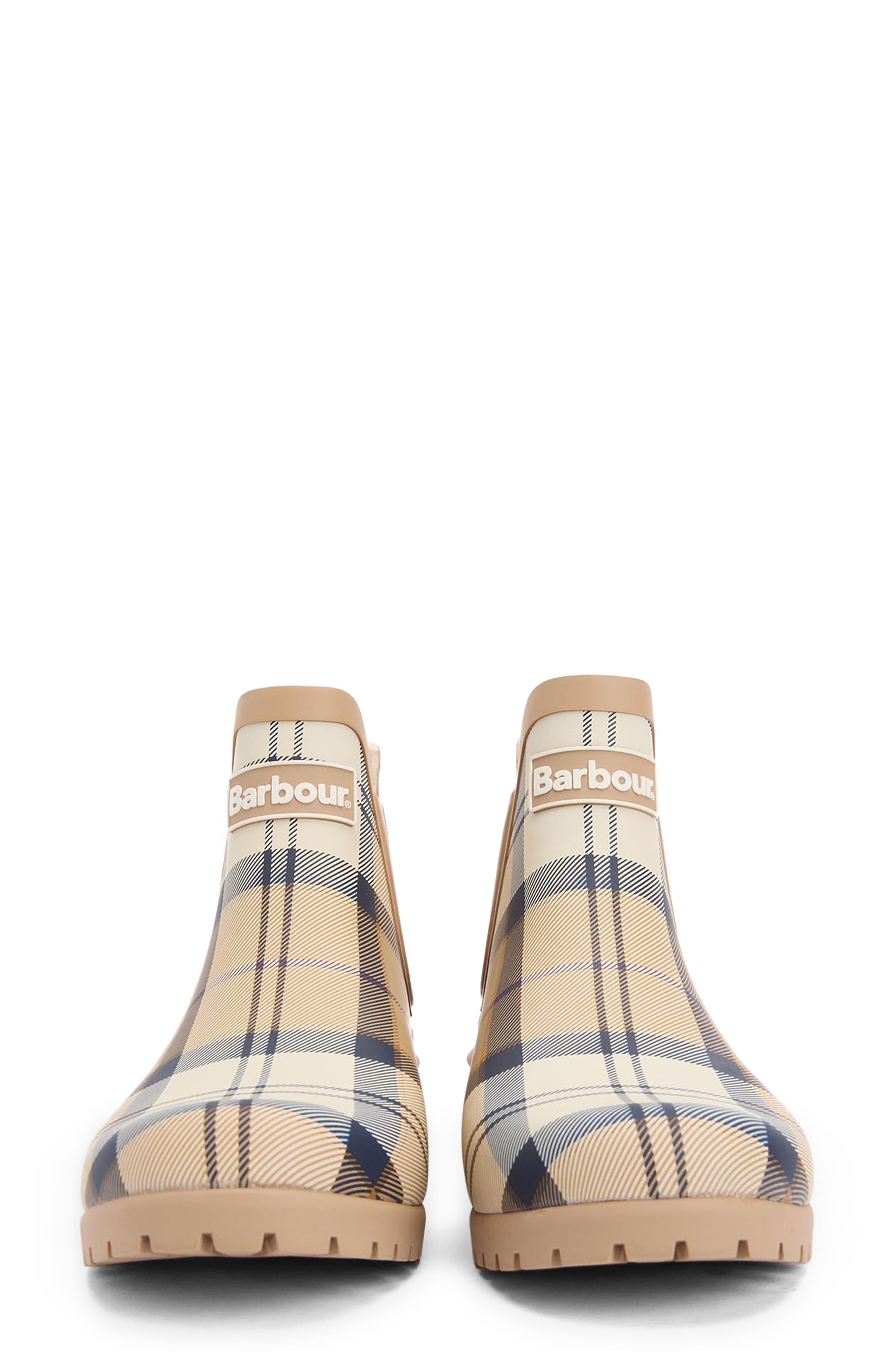Barbour Wilton Plaid Chelsea Rain Boot, Alternate, color, 