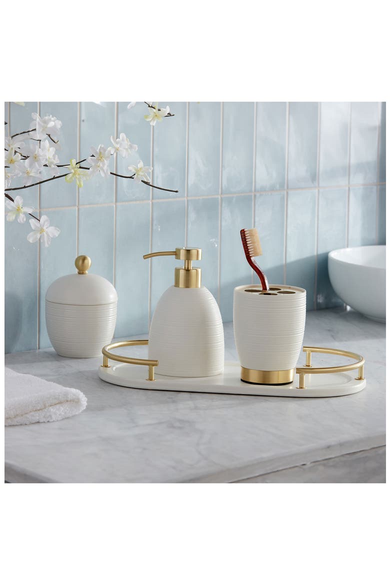 Dubai 4-Piece Bathroom Accessory Set, Alternate, color, WHITE