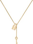 Kate Spade New York Padlock and Key Pendant Necklace