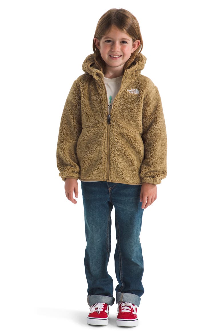 Kids' Campshire Ear Appliqué Fleece Zip Hoodie, Alternate, color, TEDDY BROWN