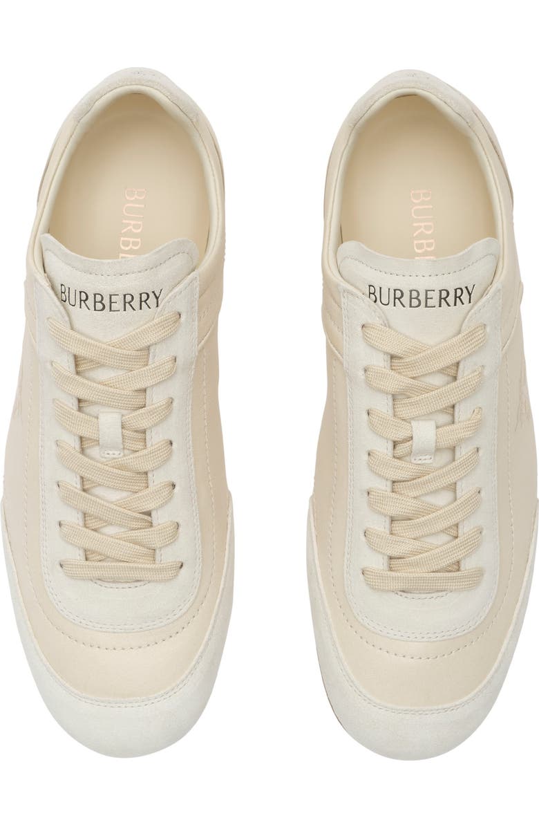 Burberry Leather Knight Runner Sneakers, Alternate, color, Dove Beige