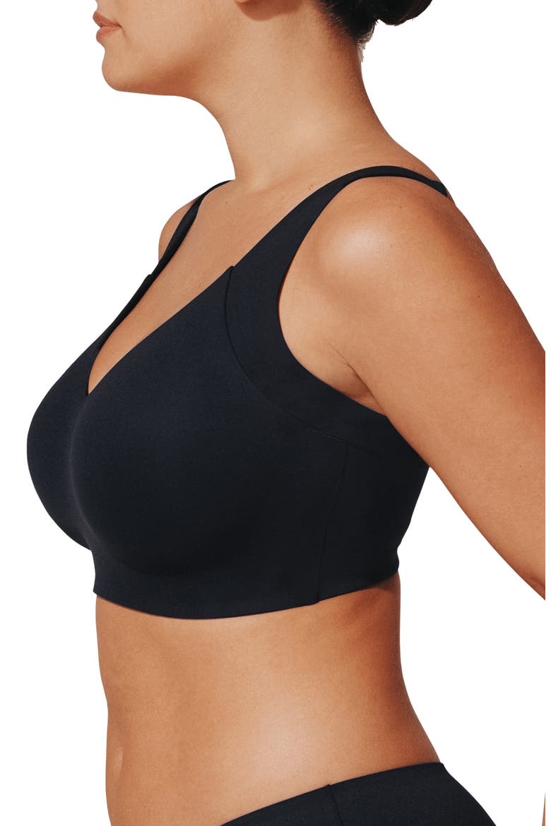 ComfortStretch Wireless Smoothing Bra, Alternate, color, BLACK