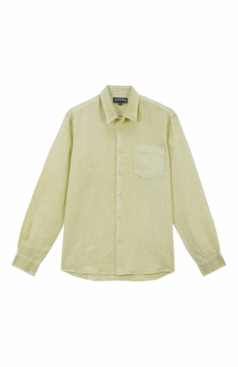 Men's Linen Mineral Dye Shirt