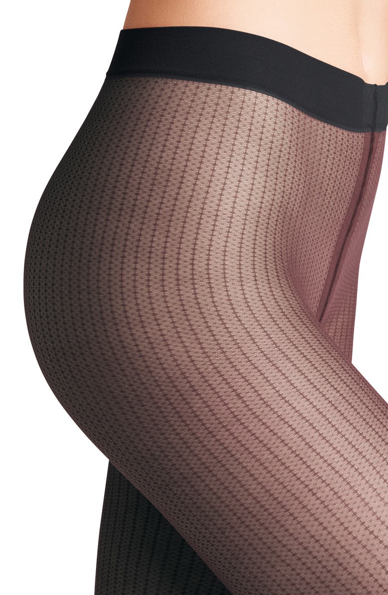 Falke Body Chain Sheer Tights, Alternate, color, Black