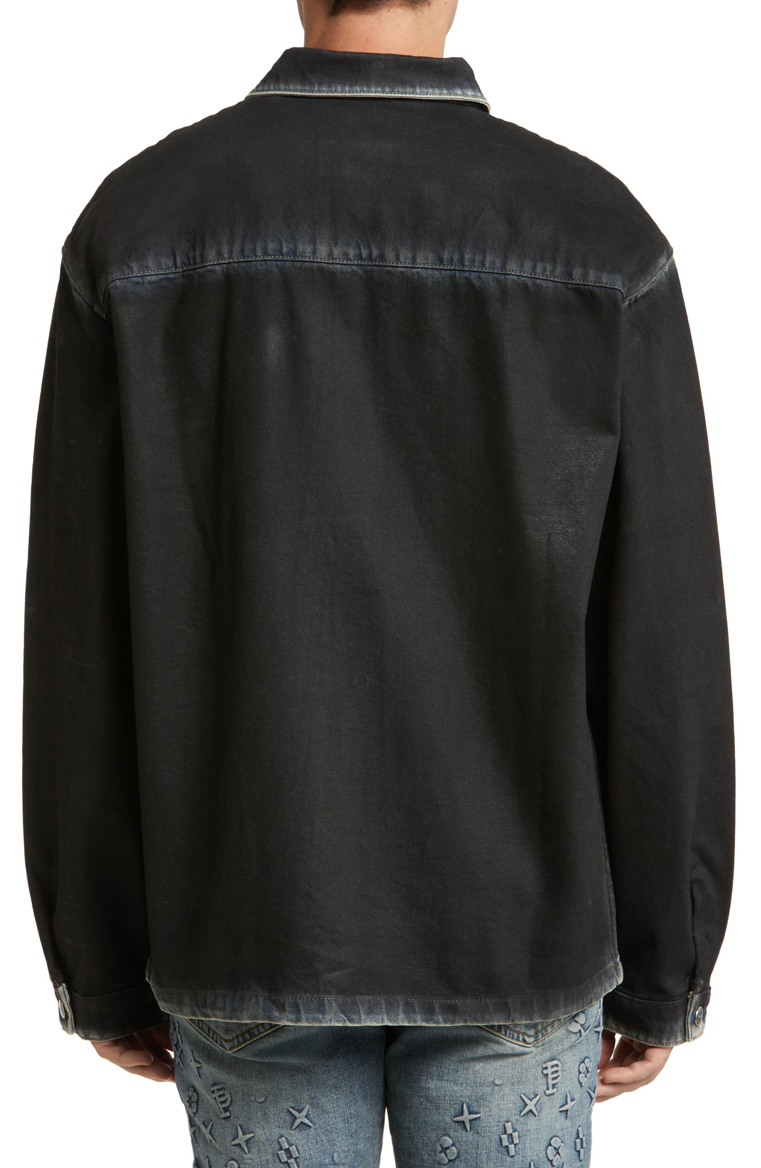 Coated Denim Shirt Jacket - image 2
