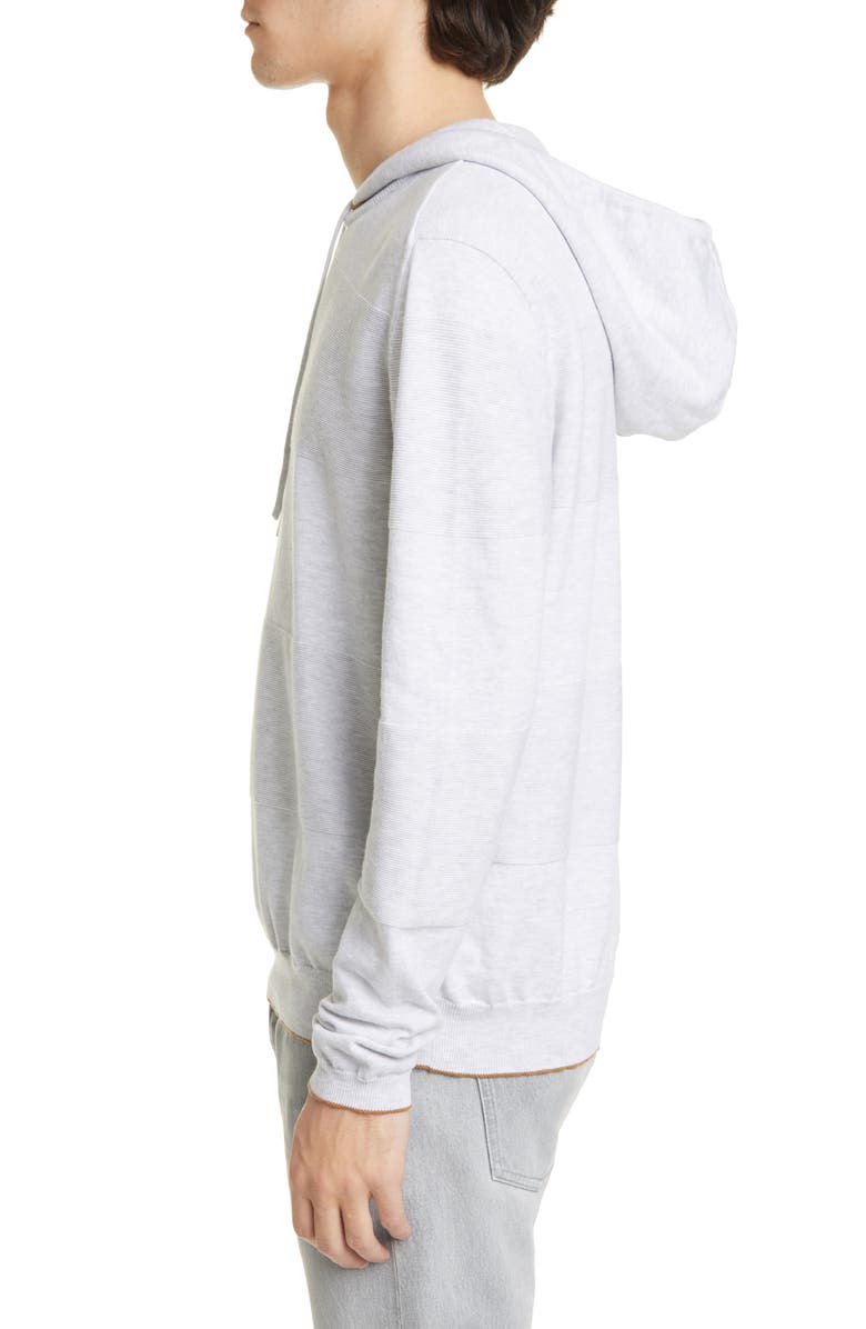 Eleventy Ribbed Stripe Hoodie, Alternate, color, 