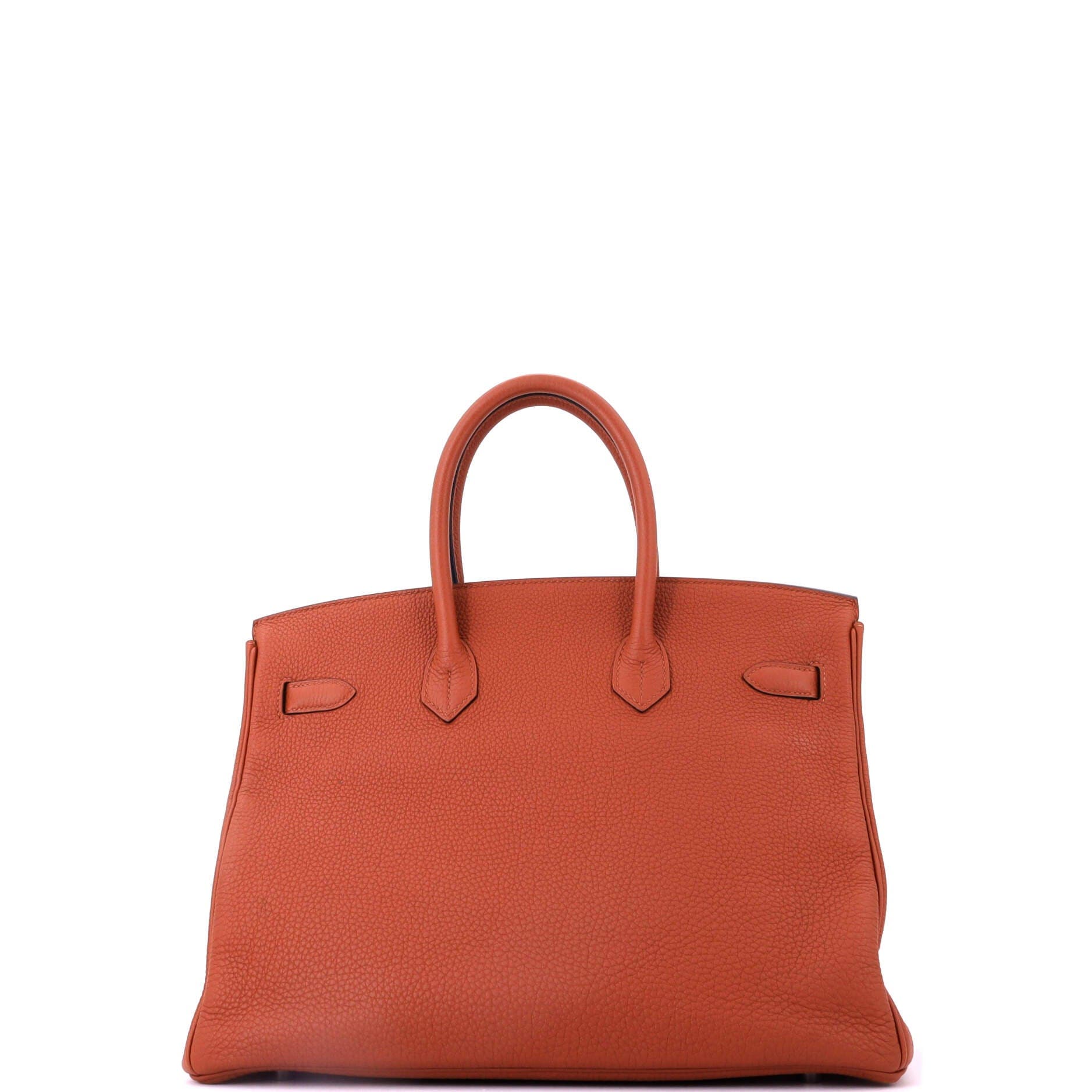 Pre-Owned Hermes Birkin Handbag Brown Togo with Palladium Hardware 35, Alternate, color, Cuivre