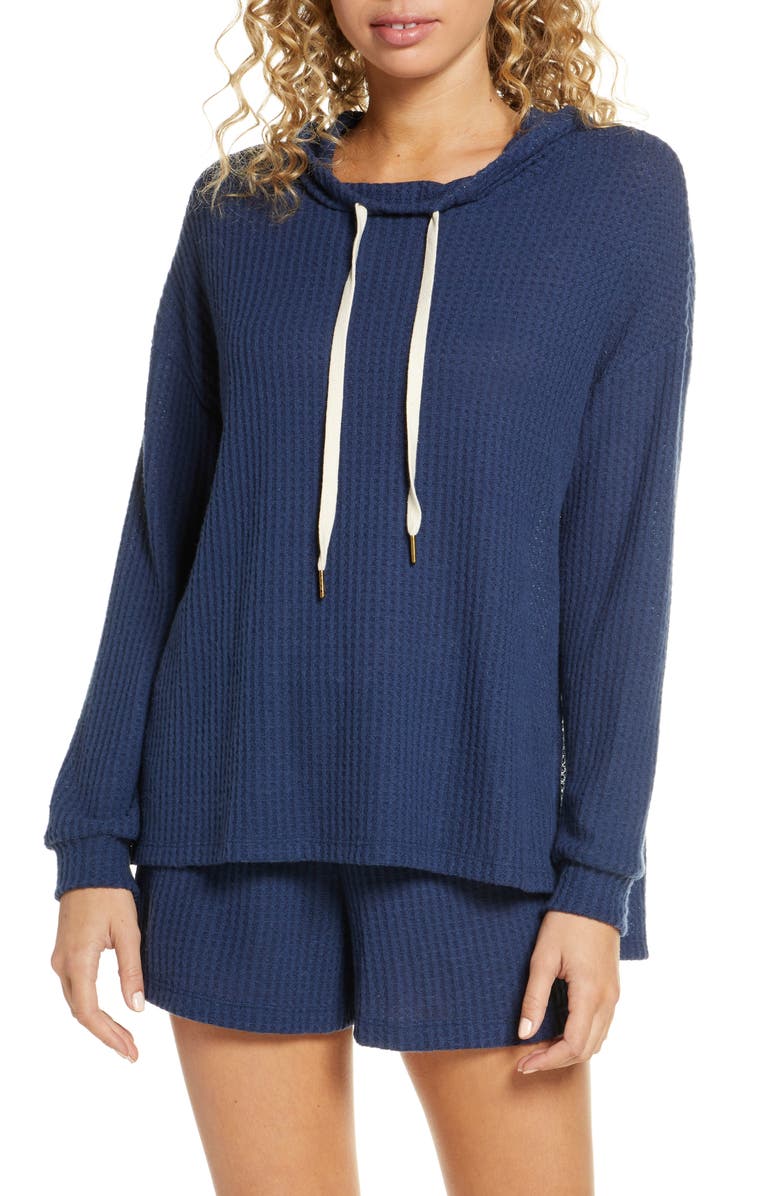 Project Social T Waffle Knit Hooded Pullover, Alternate, color, 