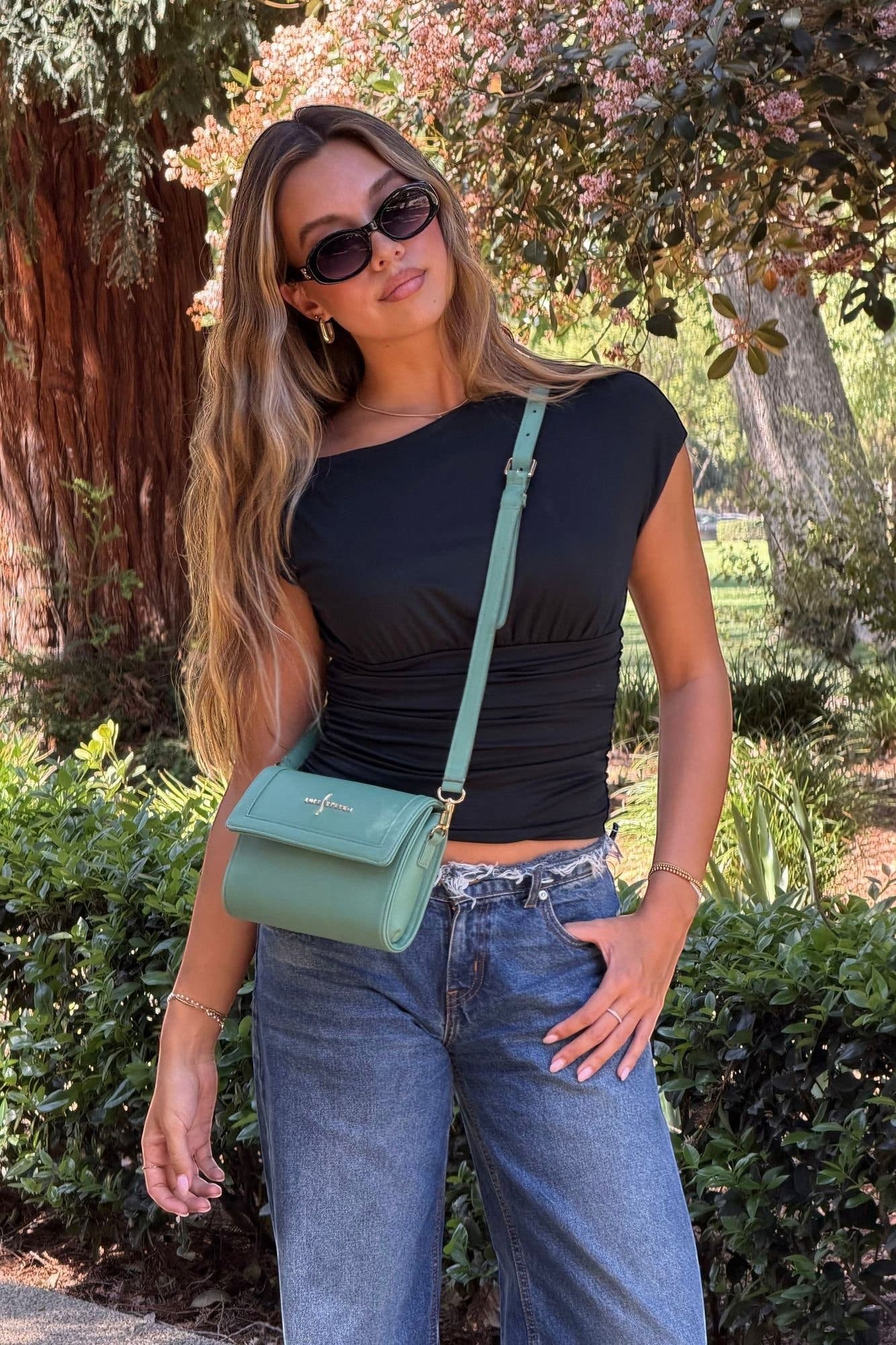 Charley Leather Crossbody, Alternate, color, Sage