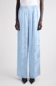Balenciaga Washed Silk Jacquard Pajama Pants