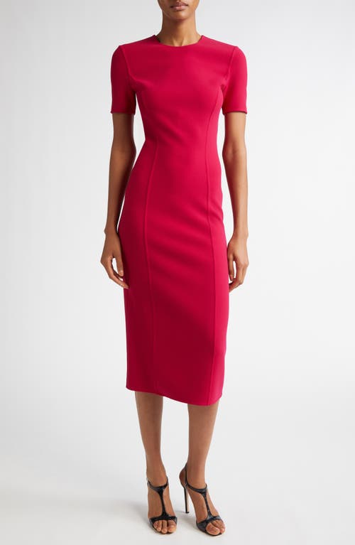 MICHAEL KORS MICHAEL KORS COLLECTION STRETCH WOOL MIDI SHEATH DRESS