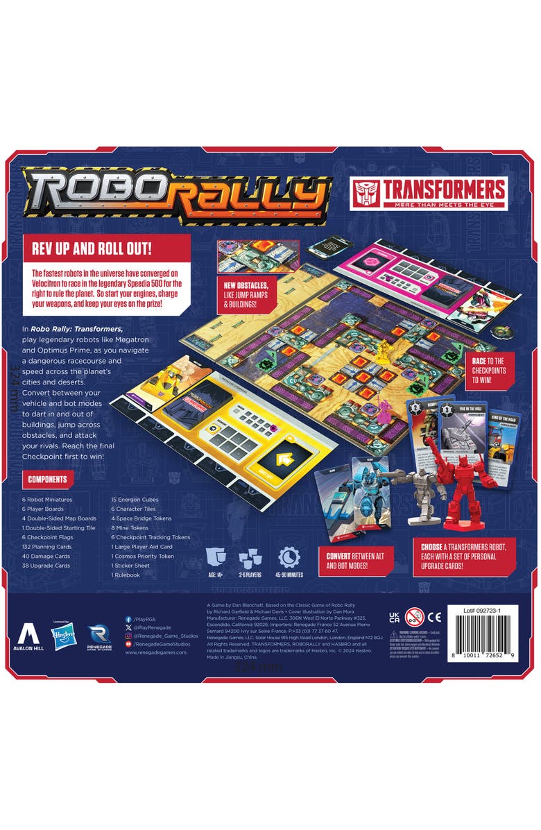 Renegade Game Studios Transformers Racing Board Game, 24 Players, Alternate, color, Multicolored