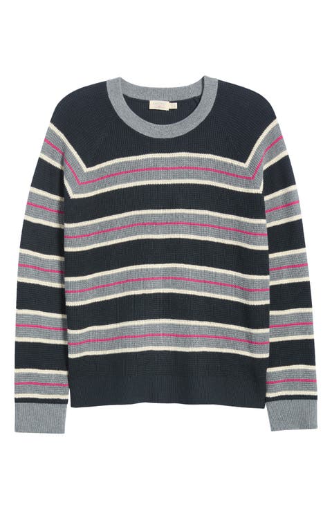 Throwback Stripe Organic Cotton & Cashmere Sweater