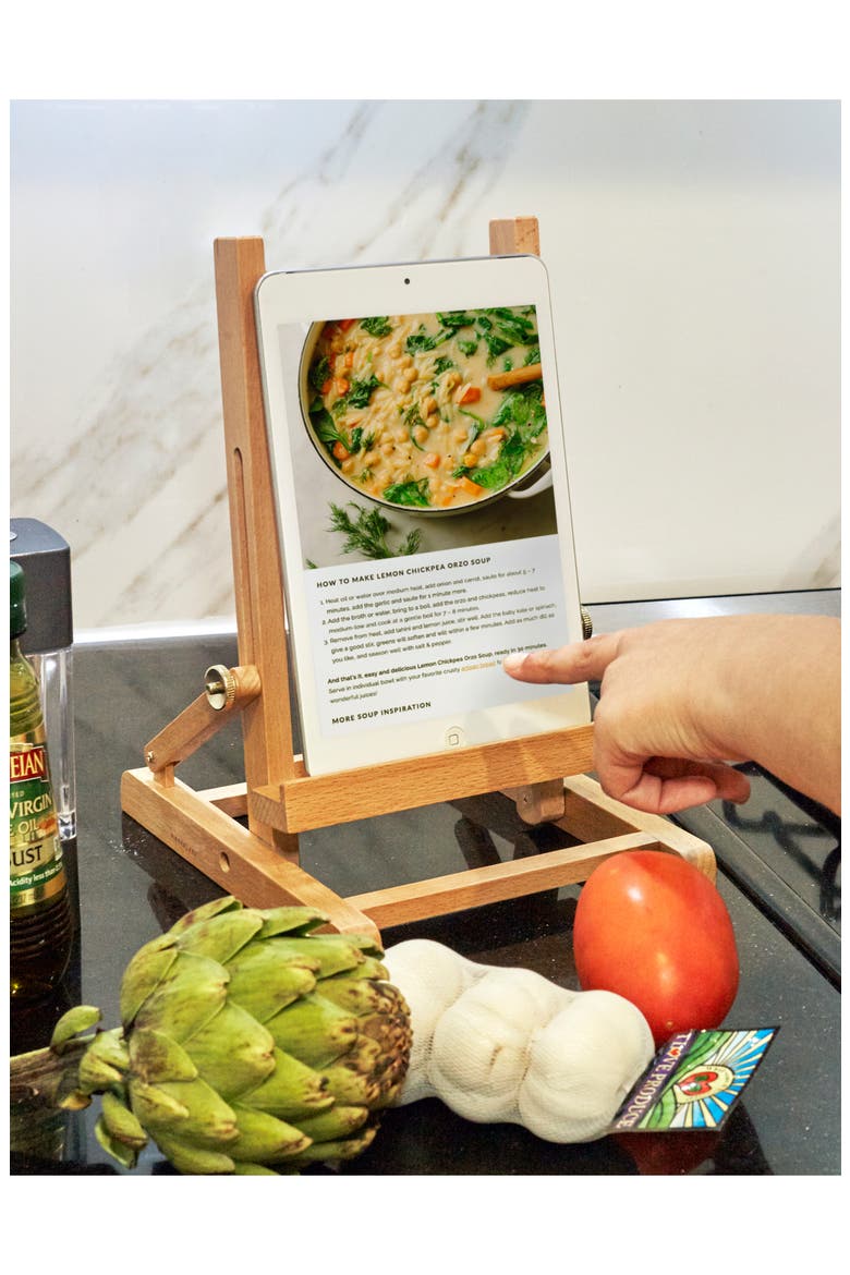 Adjustable Wooden Tablet Stand, Alternate, color, MULTI