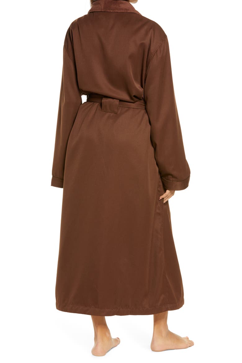 Women's Sherbrooke Brushed Microfiber Robe, Alternate, color, CHOCOLATE