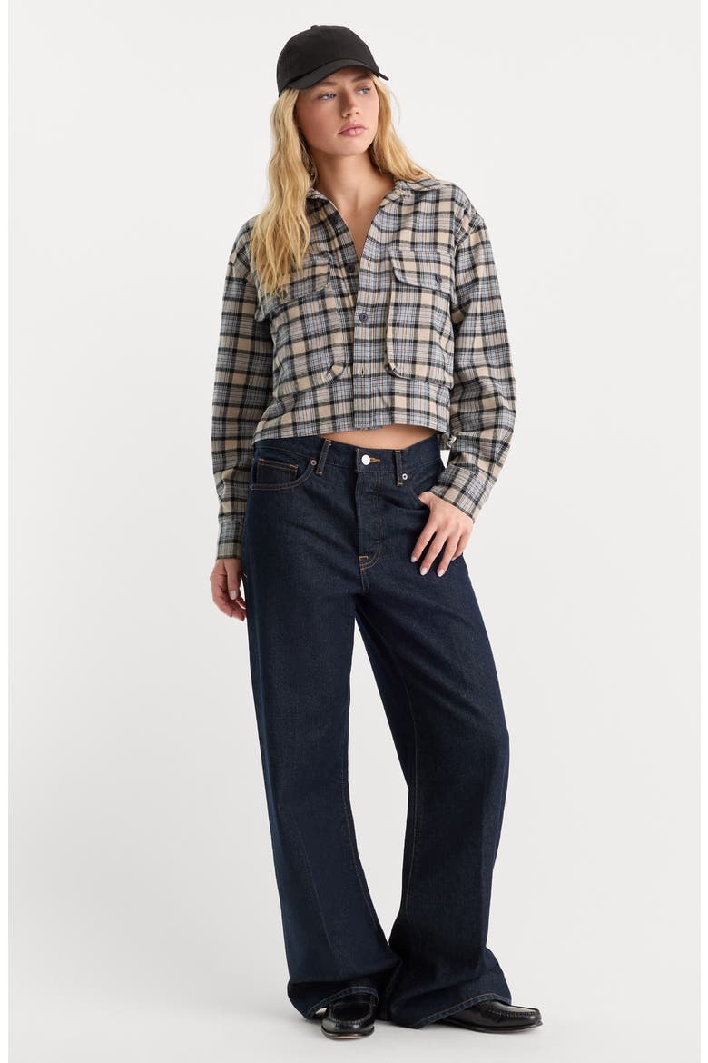 The Patch Pocket Cotton Shirt, Alternate, color, TAN PLAID