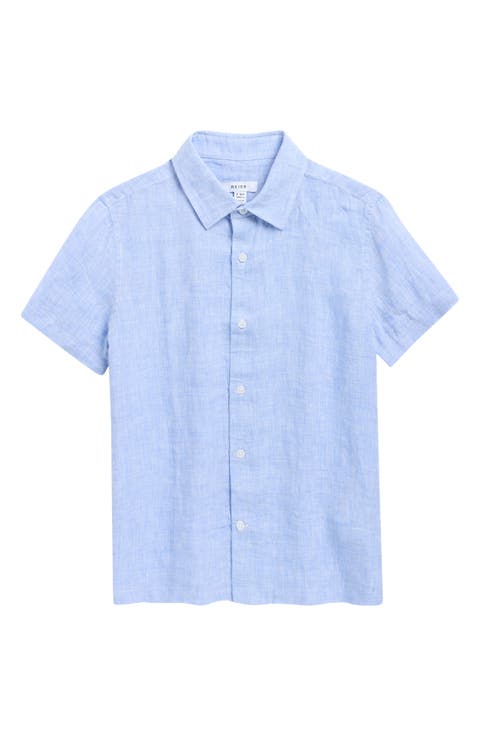 Kids' Linen Button-Up Shirt (Big Kid)