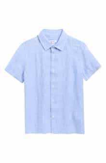 Reiss Kids' Linen Button-Up Shirt