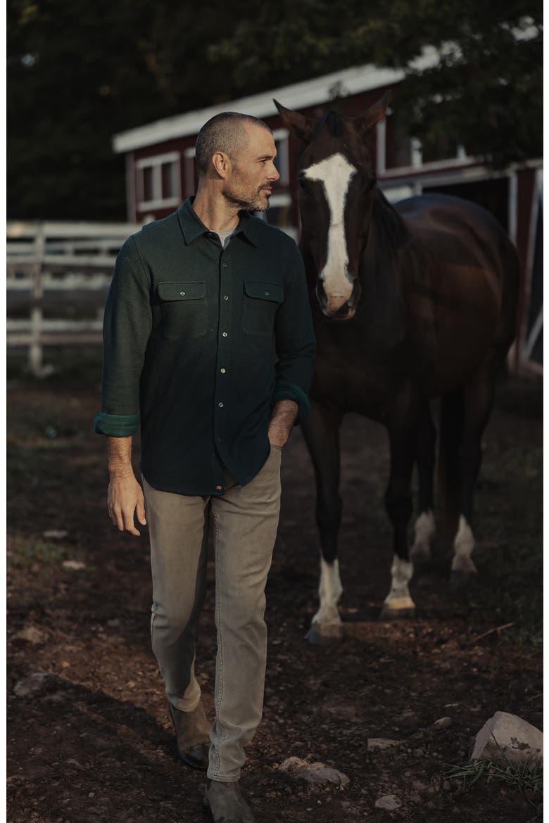 Textured Knit Long Sleeve Button-Up Shirt, Alternate, color, EMERALD