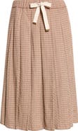 Moncler Microcheck Pleated Twill Skirt
