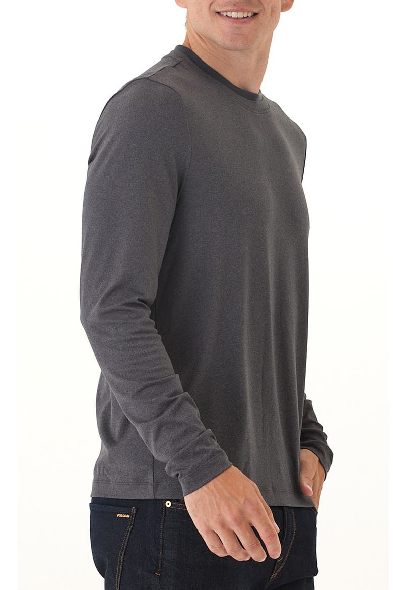 Parker Heather Luxe Long Sleeve T-Shirt, Alternate, color, HEATHER CHARCOAL