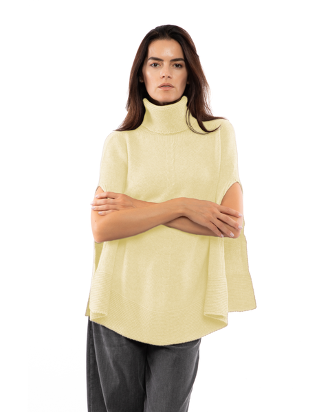 Pure Cashmere Turtleneck Poncho