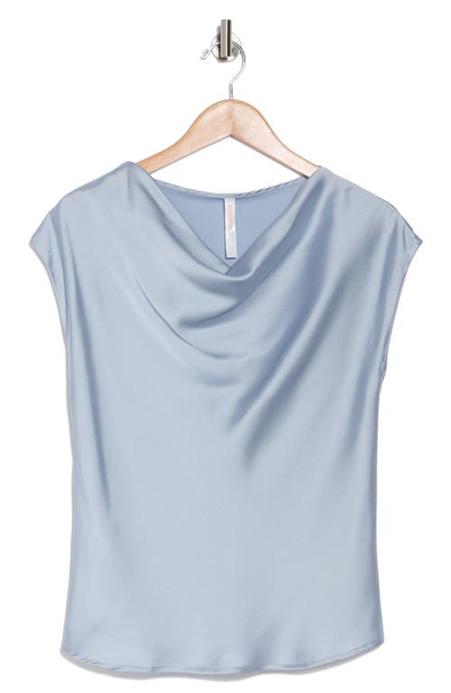 Shop Renee C Cowl Neck Cap Sleeve Satin Top