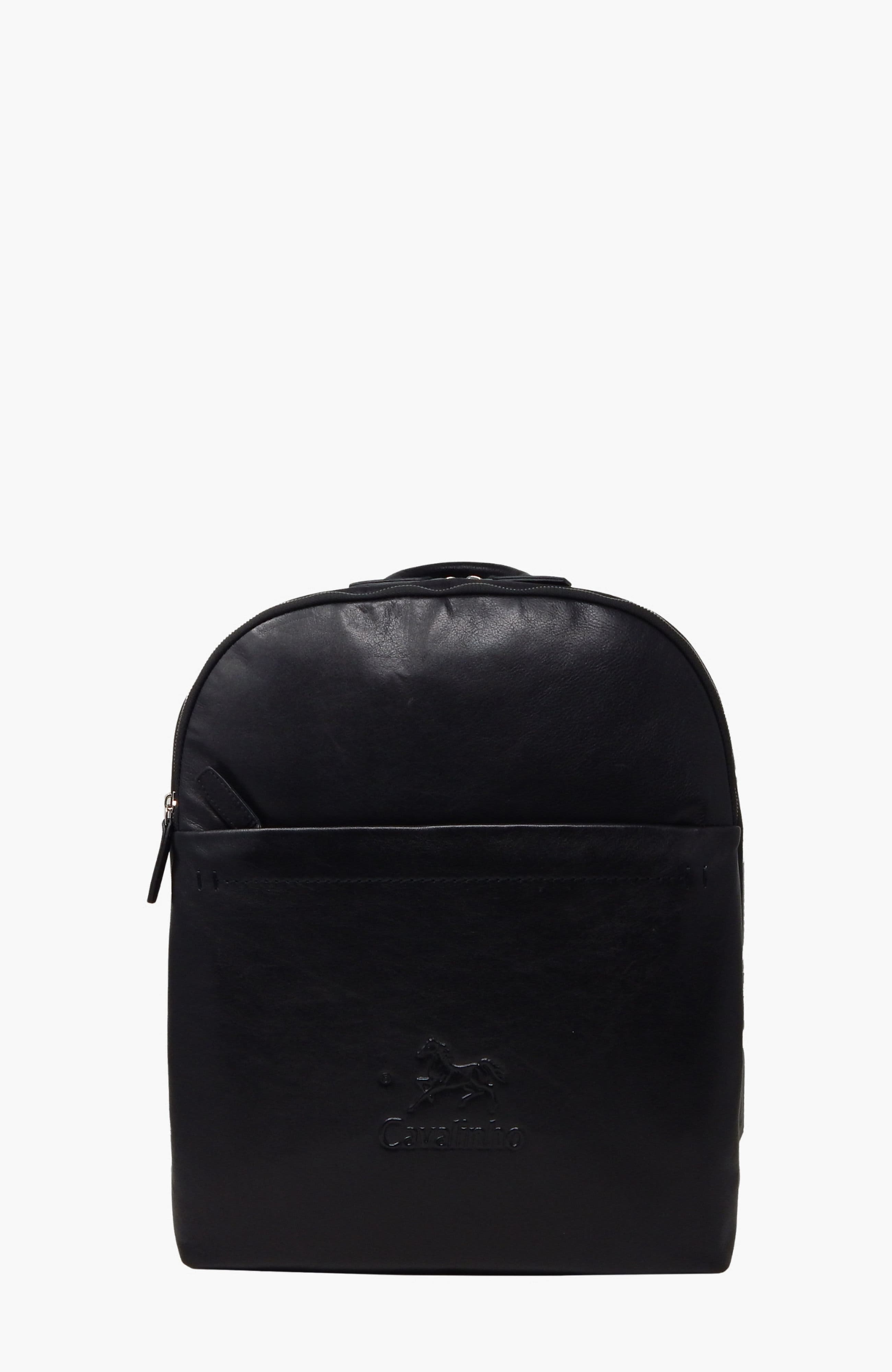 El Cavaleiro 331 Leather Backpack, Main, color, Black