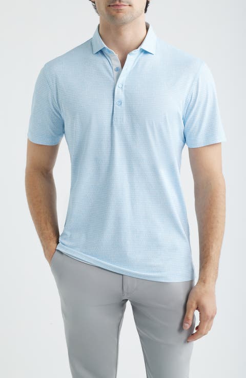 Waverunner Wave Print Perfornance Jersey Polo