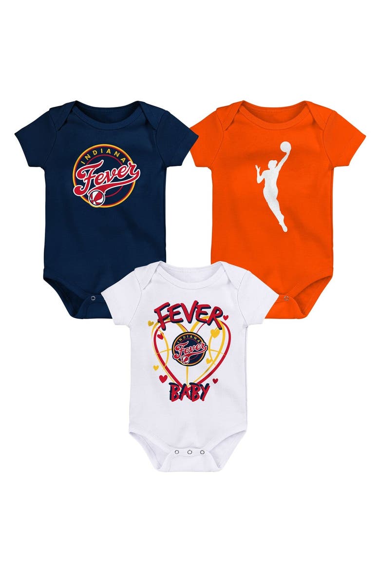 Infant Outerstuff  Indiana Fever Slide Home 3-Piece Creeper Set, Alternate, color, Navy