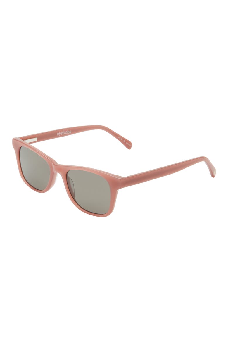 The Director 46mm Small Polarized Square Sunglasses, Alternate, color, MAUVE PINK/ GREY