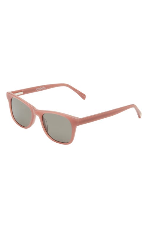 Eyebobs The Director 46mm Small Polarized Square Sunglasses In Mauve Pink