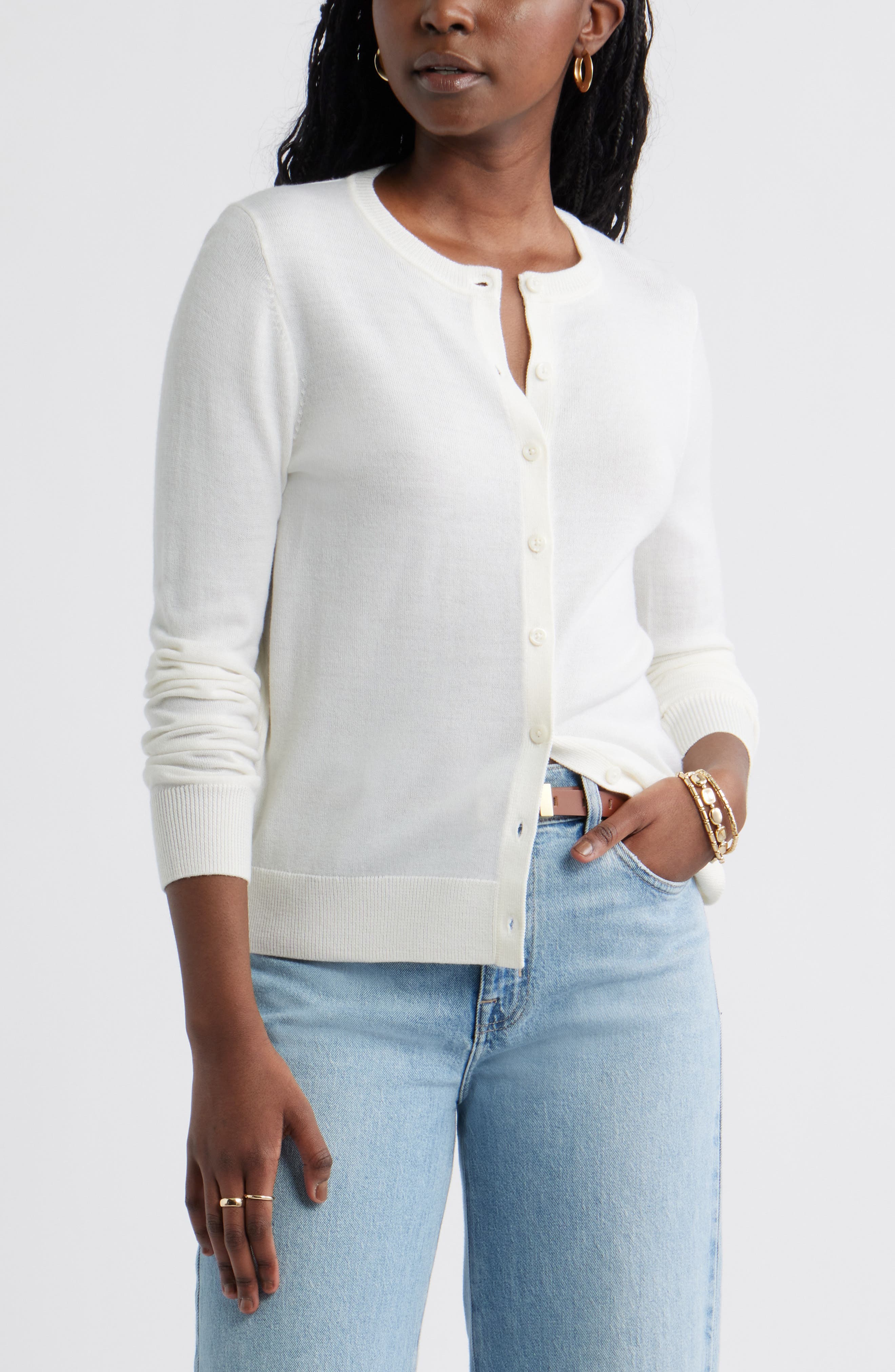 Merino Wool Blend Cardigan - image 3