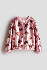 H&M Sequined Bomber Jacket
