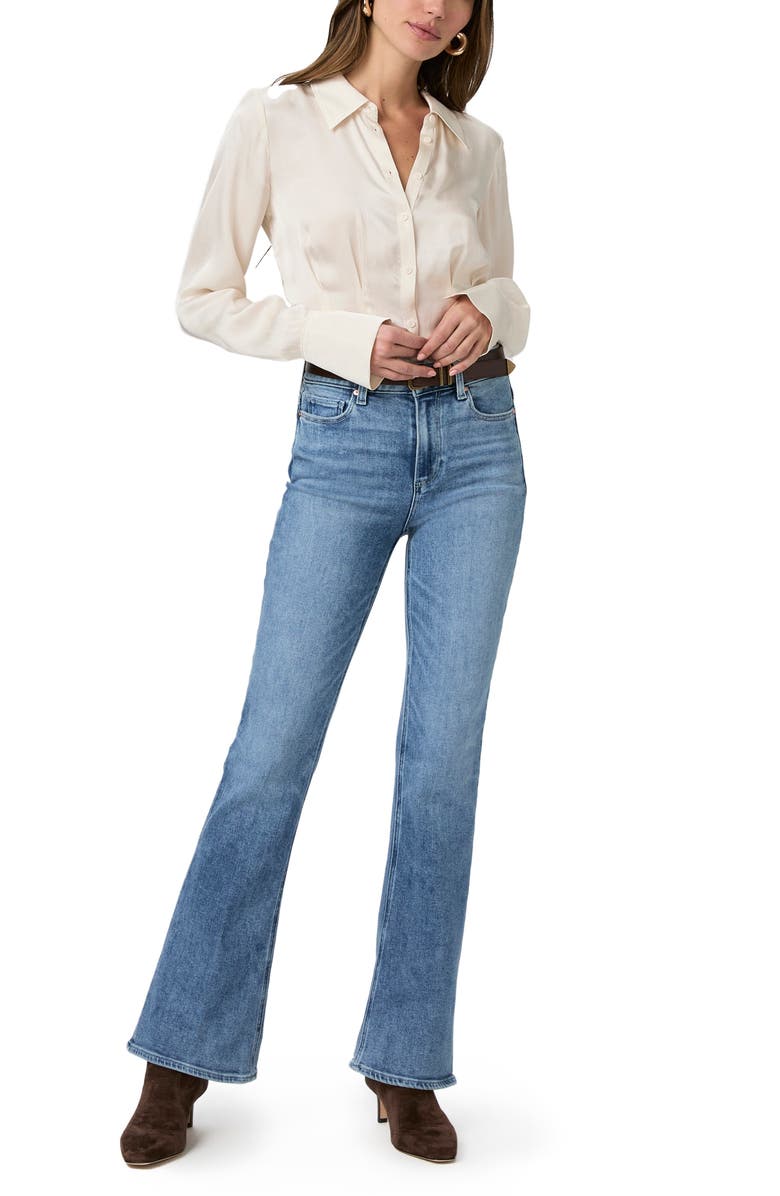 PAIGE Laurel Canyon High Waist Flare Jeans, Alternate, color, Bebop