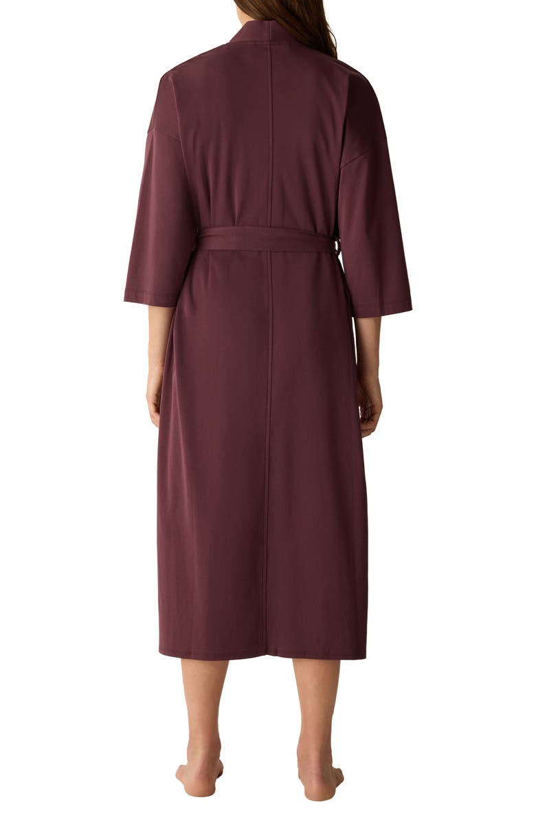 Eileen Fisher Boxy Organic Cotton Robe, Alternate, color, Wine