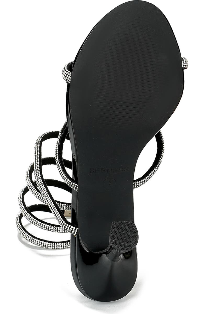 BERNESS Alexandra Ankle Wrap Sandal, Alternate, color, Black