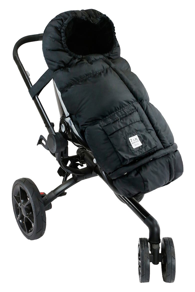212 evolution® Extendable Stroller & Car Seat Waterproof Footmuff, Alternate, color, BLACK PLUSH