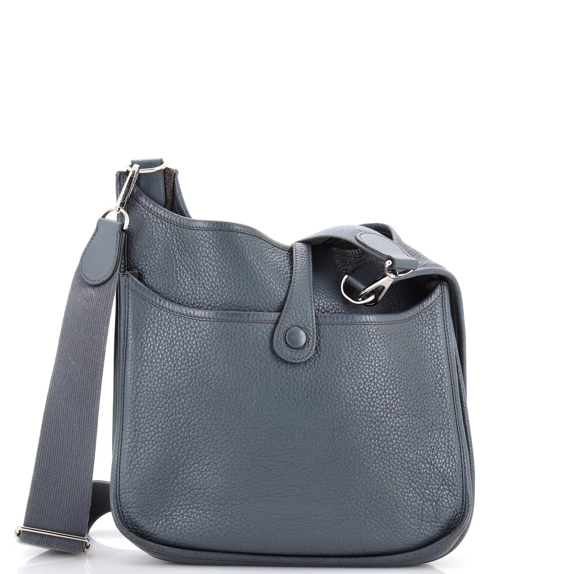 Pre-Owned Hermes Evelyne Bag Gen II Epsom PM, Alternate, color, Bleu Orage