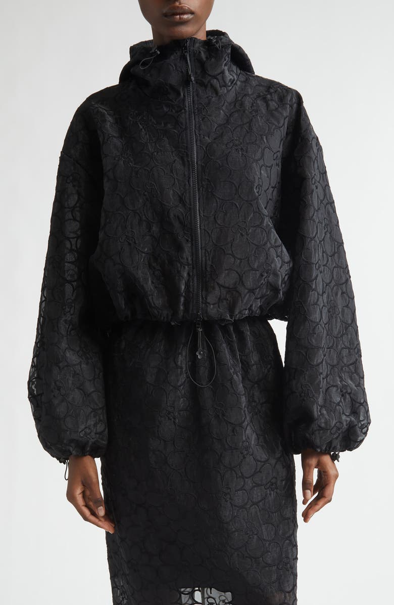 Cecilie Bahnsen Aisha Blouson Jacket, Main, color, Black Felicia Embroidery