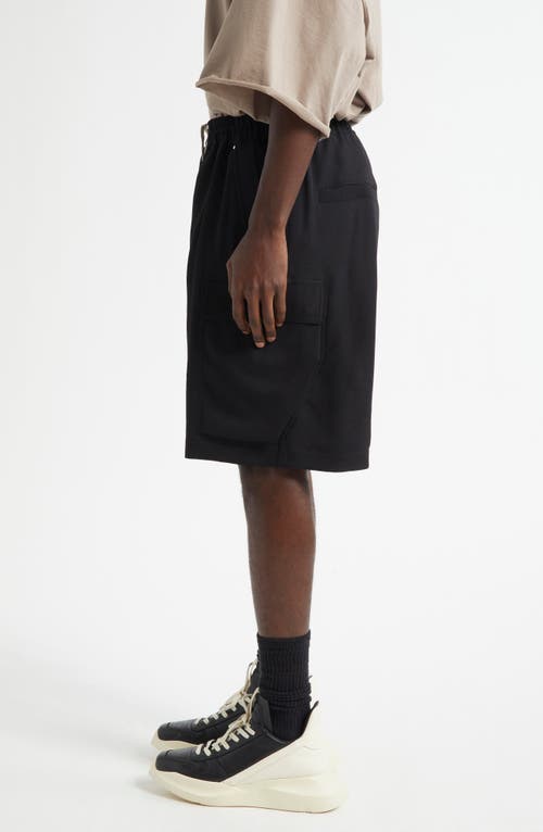 Rick Owens Black Porterville Cargobela Shorts In Black