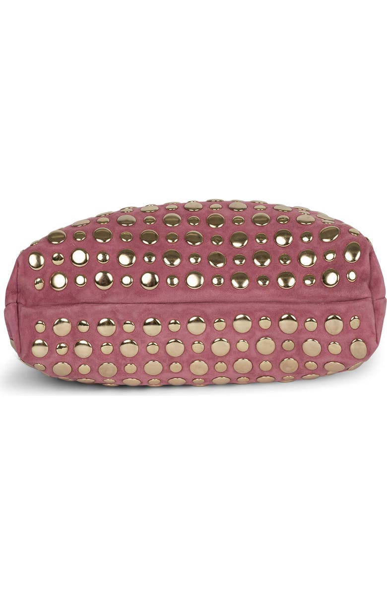 Jeffrey Campbell Lil-Brat Leather Handbag, Alternate, color, Dusty Rose Suede Gold