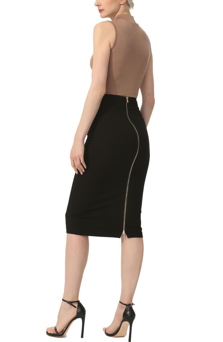 Kimi & Kai Women's Exposed Back Zip Pencil Skirt, Alternate, color, 