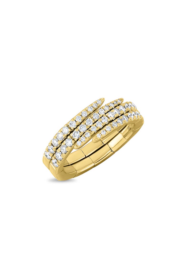 Diamond Stacked Stretch Ring (Online Trunk Show), Main, color, 18K YELLOW GOLD/ DIAMOND