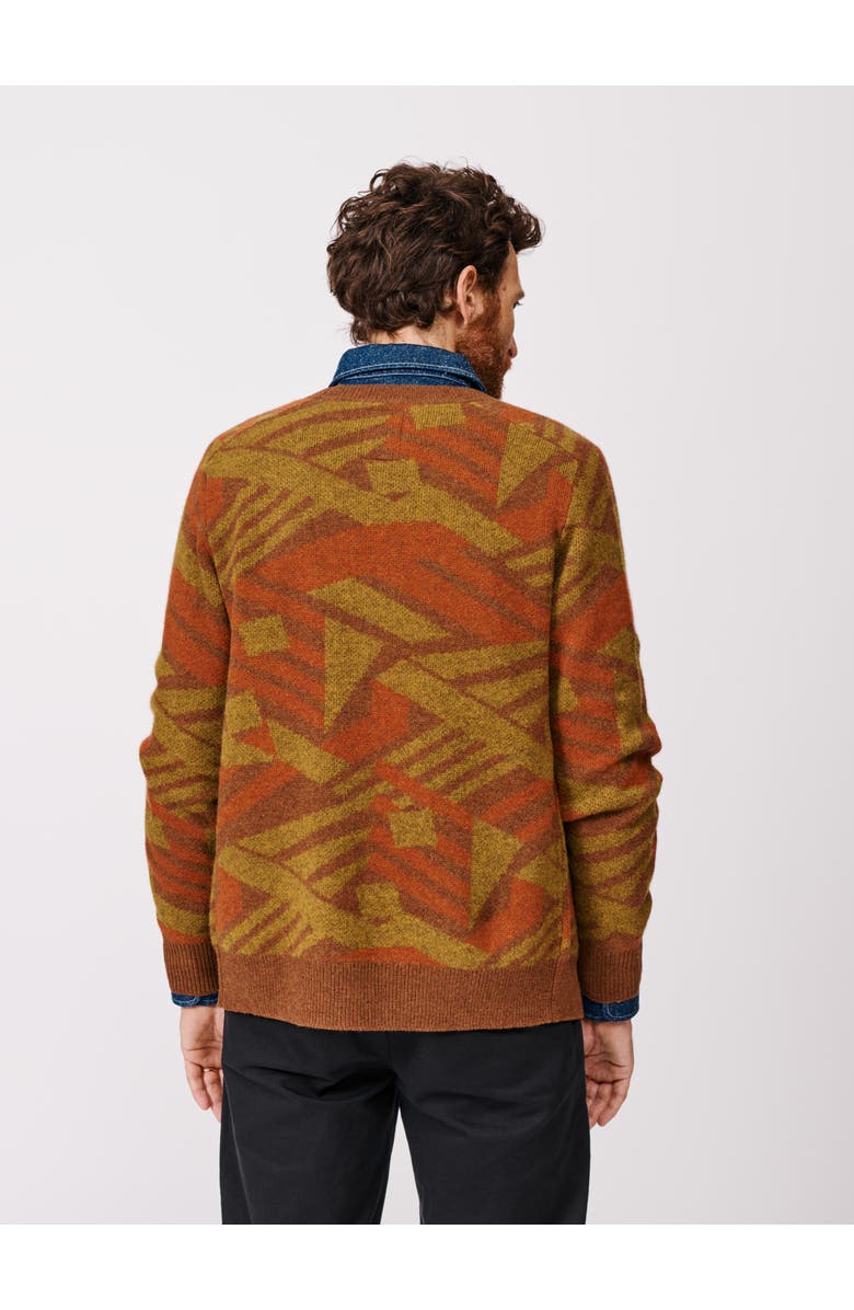 Aubin Blake Wool Cardigan, Alternate, color, Rust Mix