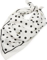 Lele Sadoughi Polka Dot Square Satin Scarf